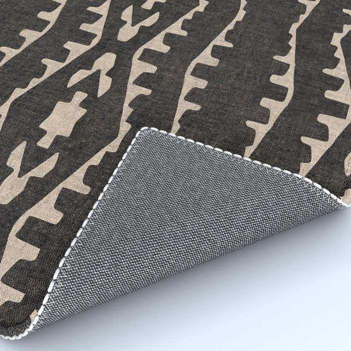 Country Western Pattern in Black Rug Gallery Image 4