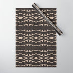 Country Western Pattern in Black Wrapping Paper Gallery Image 1