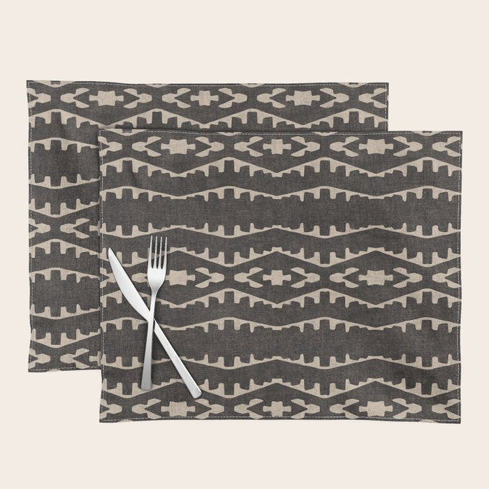 Country Western Pattern in Black Placemat Gallery Image 1