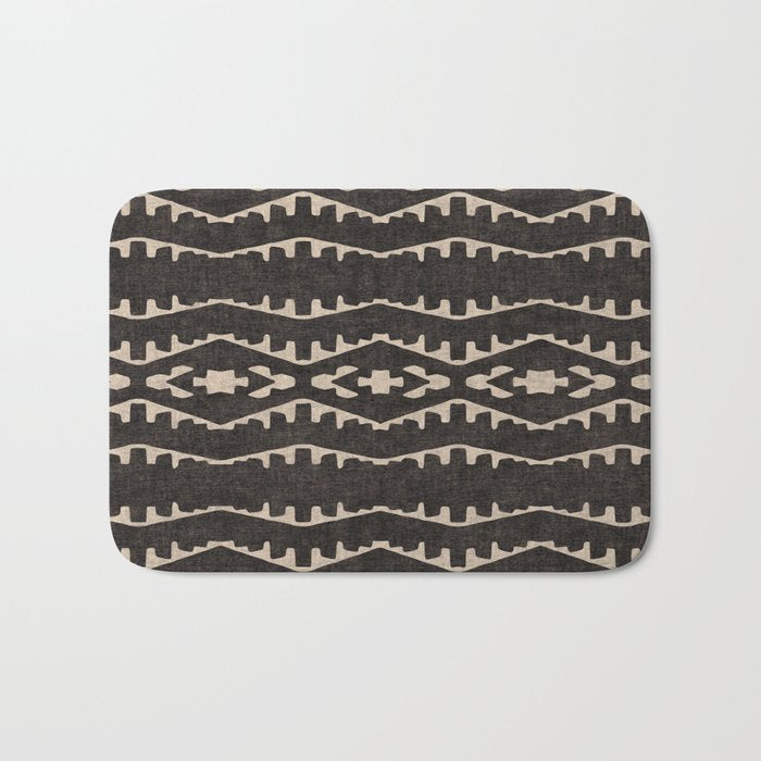 Country Western Pattern in Black Bath Mat Gallery Image 1