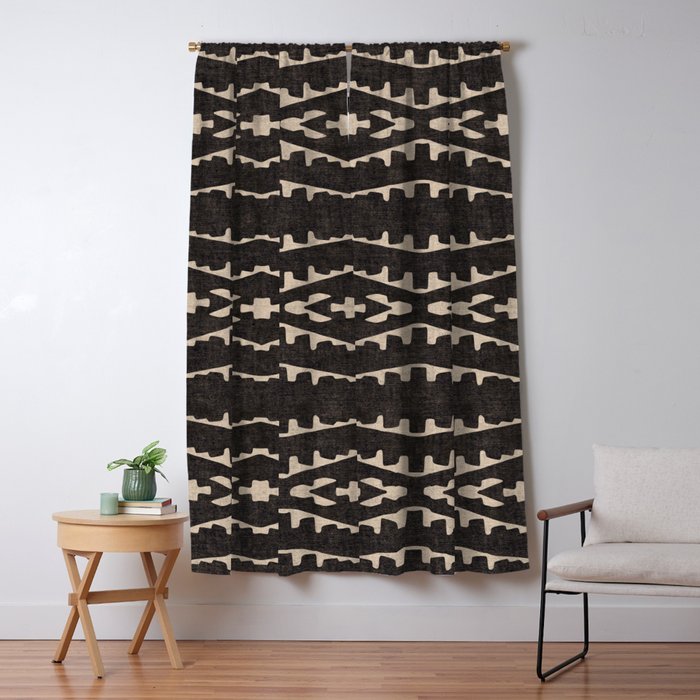 Country Western Pattern in Black Window Curtain Gallery Image 5