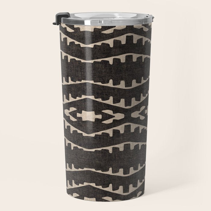 Country Western Pattern in Black Travel Mug Gallery Image 3