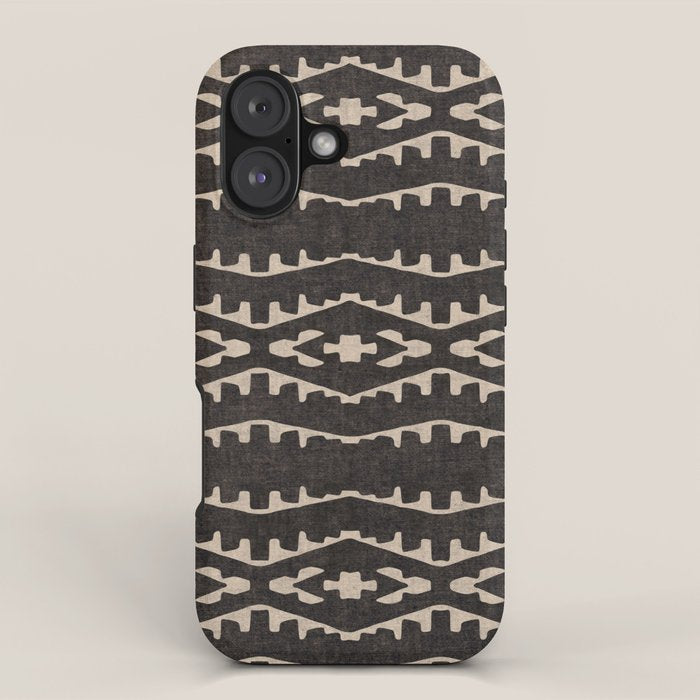 Country Western Pattern in Black iPhone Case Gallery Image 1