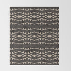 Country Western Pattern in Black Throw Blanket Gallery Image 2