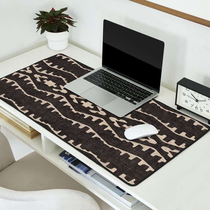 Country Western Pattern in Black Desk Mat Gallery Image 2