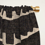 Country Western Pattern in Black Window Curtain Gallery Image 2