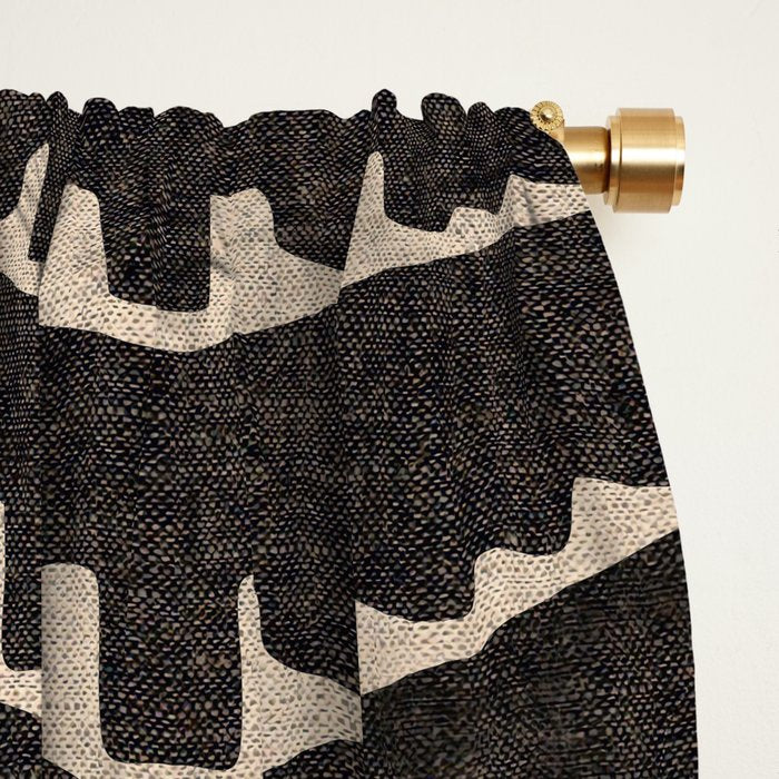 Country Western Pattern in Black Window Curtain Gallery Image 2