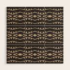 Country Western Pattern in Black Wood Wall Art Gallery Image 1