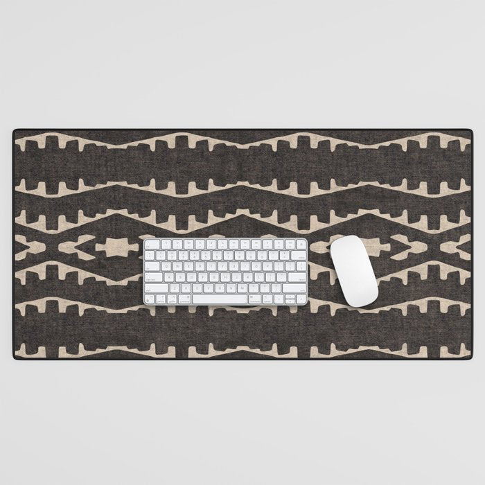 Country Western Pattern in Black Desk Mat Gallery Image 1