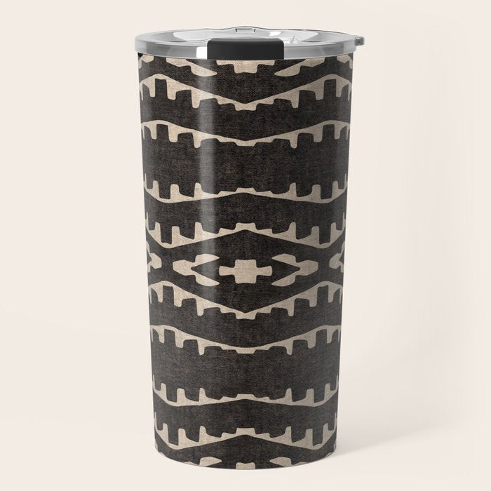 Country Western Pattern in Black Travel Mug Gallery Image 1