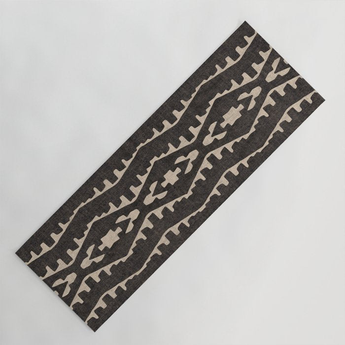 Country Western Pattern in Black Yoga Mat Gallery Image 1