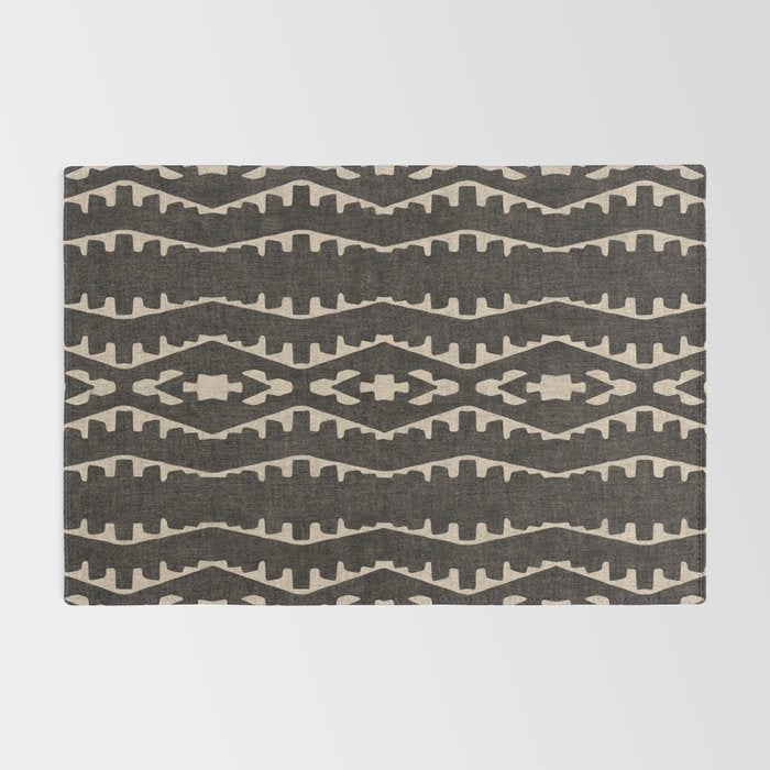 Country Western Pattern in Black Rug Gallery Image 2