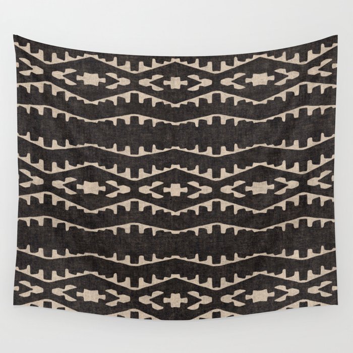 Country Western Pattern in Black Wall Tapestry Gallery Image 4