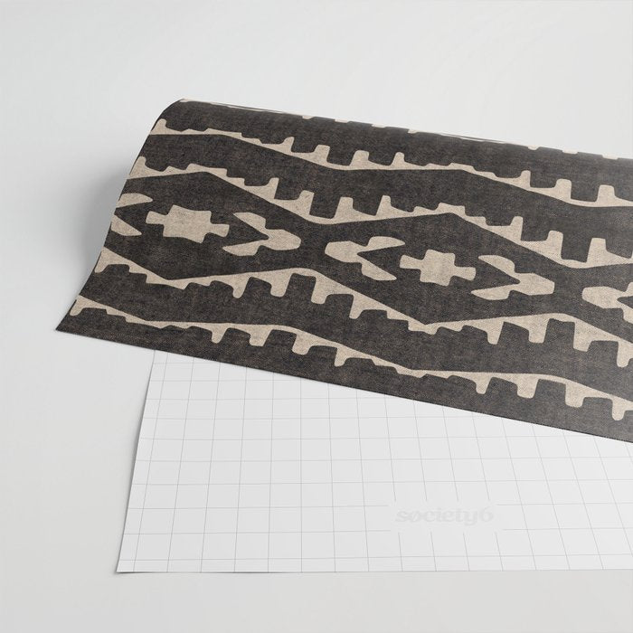 Country Western Pattern in Black Wrapping Paper Gallery Image 2