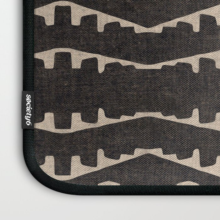 Country Western Pattern in Black Laptop Sleeve Gallery Image 3