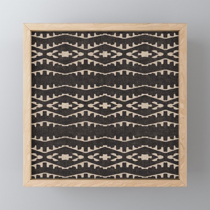 Country Western Pattern in Black Mini Art Print Gallery Image 1