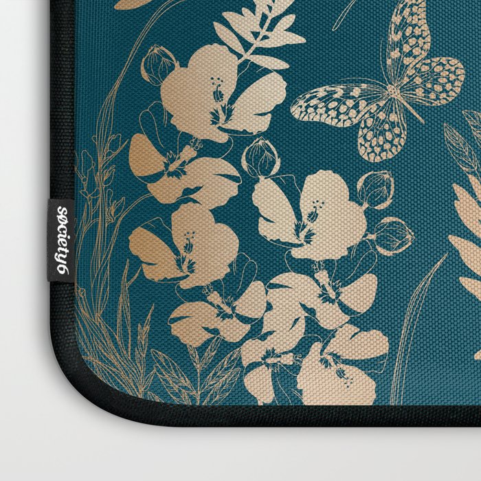 Exotic Florals and Butterflies Laptop Sleeve Gallery Image 3