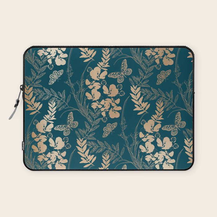 Exotic Florals and Butterflies Laptop Sleeve Gallery Image 1