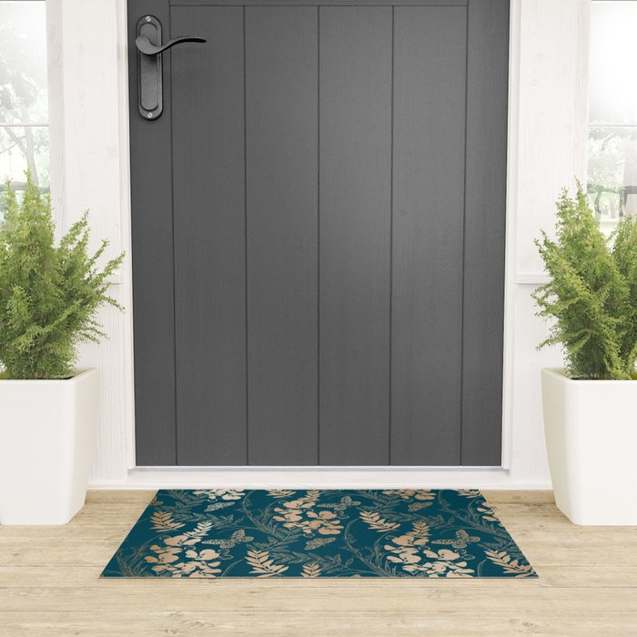 Exotic Florals and Butterflies Welcome Mat Gallery Image 3