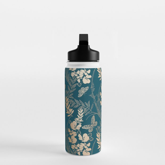 Exotic Florals and Butterflies Water Bottle Gallery Image 3