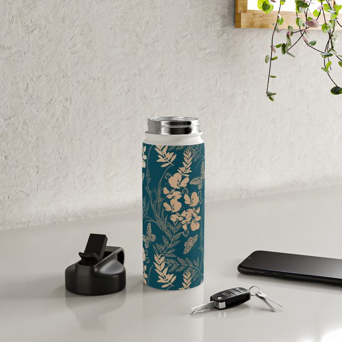 Exotic Florals and Butterflies Water Bottle Gallery Image 4