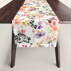 Watercolor Wild grasses watercolor Table Runner Gallery Image 1