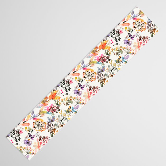 Watercolor Wild grasses watercolor Table Runner Gallery Image 3