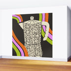 Moka Pot Rainbow - Black Wall Mural Gallery Image 2