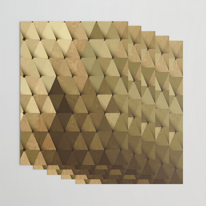 Triangles Yellow Brown Olive Green Wrapping Paper Gallery Image 3