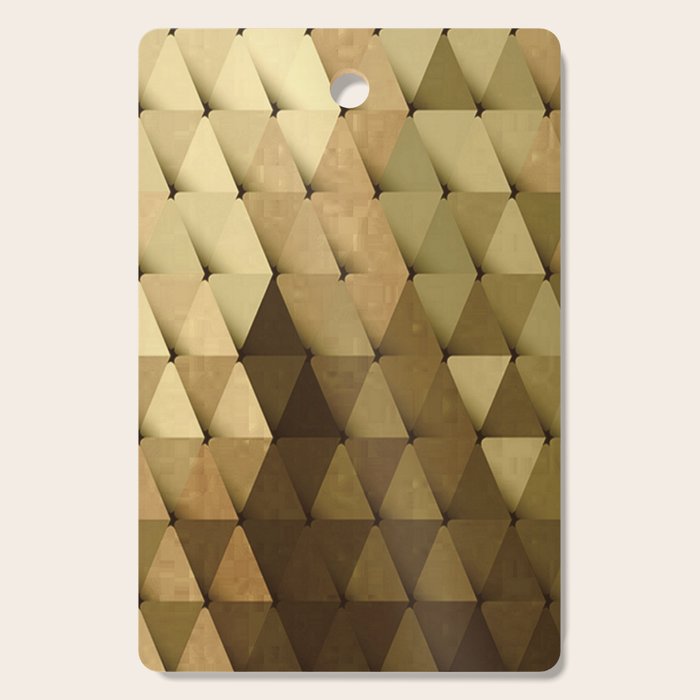 Triangles Yellow Brown Olive Green Cutting Board Gallery Image 1