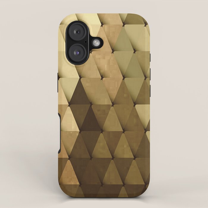 Triangles Yellow Brown Olive Green iPhone Case Gallery Image 1