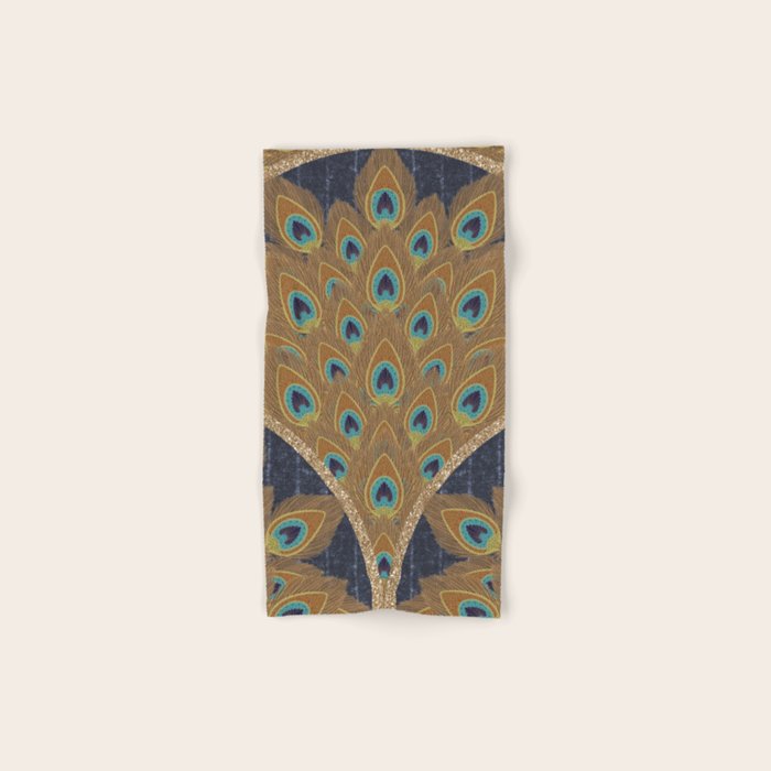 Peacock Art Deco Bath Towel Gallery Image 1