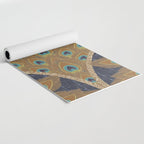 Peacock Art Deco Yoga Mat Gallery Image 2