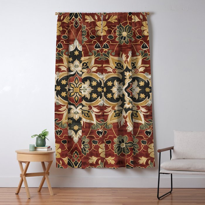 Desert Gold Medallion Window Curtain Gallery Image 5
