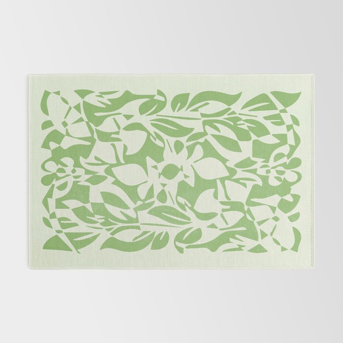 Floral Pattern: Forest Green Edition Rug Gallery Image 2