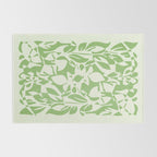 Floral Pattern: Forest Green Edition Rug Gallery Image 2