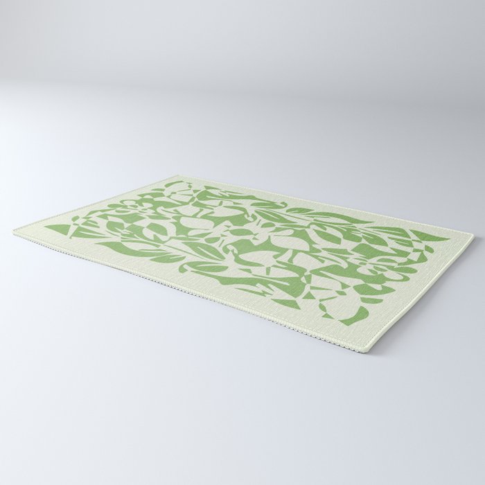 Floral Pattern: Forest Green Edition Rug Gallery Image 3