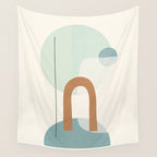Azzurro Shapes No 55 Wall Tapestry Gallery Image 4