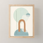 Azzurro Shapes No 55 Mini Art Print Gallery Image 1