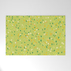 Bright Green Wildflowers Welcome Mat Gallery Image 1