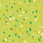 Bright Green Wildflowers Coffee Mug Gallery Image 2