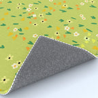 Bright Green Wildflowers Rug Gallery Image 4