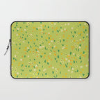 Bright Green Wildflowers Laptop Sleeve Gallery Image 1