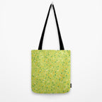 Bright Green Wildflowers Tote Bag Gallery Image 2