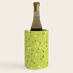 Bright Green Wildflowers Wine Chiller Gallery Image 1