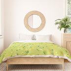 Bright Green Wildflowers Duvet Cover Gallery Image 3
