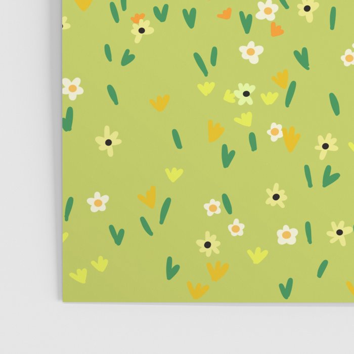 Bright Green Wildflowers Poster Gallery Image 3