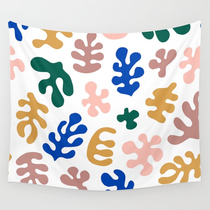 Henri Matisse Abstract Colorful Summer Cut Outs Art Pattern Wall Tapestry Gallery Image 1