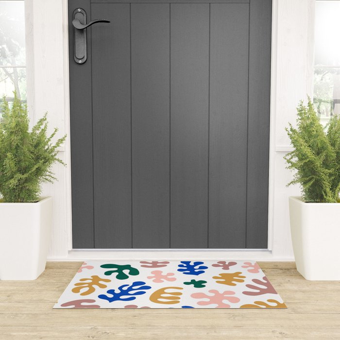 Henri Matisse Abstract Colorful Summer Cut Outs Art Pattern Welcome Mat Gallery Image 3