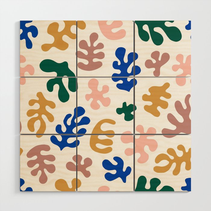 Henri Matisse Abstract Colorful Summer Cut Outs Art Pattern Wood Wall Art Gallery Image 1